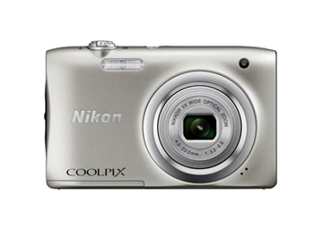 尼康（NIKON） Coolpix A100 便携数码相机（2005万像素 2.7英寸屏 5倍光学变焦 26mm广角）银色