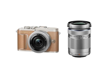 奥林巴斯（OLYMPUS）E-PL9 14-42mm EZ+40-150mm R 棕色 EPL9微单电/数码相机 美颜自拍 双镜头套装