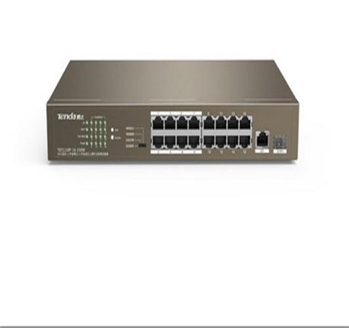 腾达（Tenda）TEF1118P-16-150W 16口百兆智能PoE供电交换机
