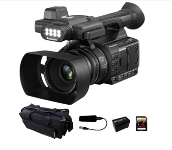 松下（Panasonic）HC-PV100GK套装 高清摄像机包含电池 闪迪64G卡 机头话筒  摄像机包