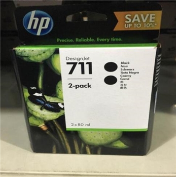 惠普（HP）711墨盒 CZ133A 黑色（两支装） 适用T120 T520