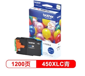 兄弟(brother)LC450XL-C青色墨盒 适用于：MFC-J6710DW、J5910DW、J6910DW 