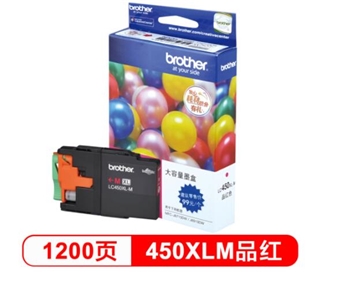兄弟(brother)LC450XL-M品红色墨盒  适用于：MFC-J6710DW、J5910DW、J6910DW 