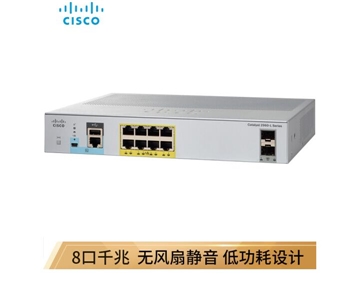 思科（CISCO）WS-C2960L-8PS-LL 智能中文WEB界面管理 8口千兆POE交换机