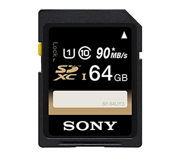 索尼(SONY）SF-64UY3 SD卡 UY系列 64G Class10 读速90MB/S 黑色