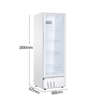 海尔 SC-372 350升冰箱 立式冰箱 单门冰柜冰箱 冷藏保鲜冰箱  透明玻璃冰箱 商用冰箱 
