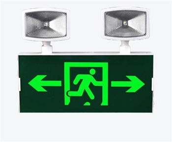 百舸 消防应急灯 充电LED安全出口指示牌双头应急照明灯疏散指示灯（双向）