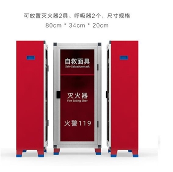 绿消 4KG灭火器箱子 4*2消防箱灭火器箱组合套装  灭火器面具箱消防器材箱（空箱）