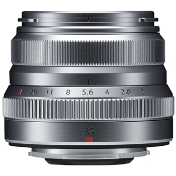 富士（FUJIFILM）XF35mm F2.0 R WR 标准定焦镜头 复古造型 全天候设计 大光圈小体积 扫街挂机必备 银色
