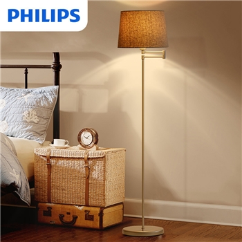 飞利浦（PHILIPS）LED落地灯灵涵 北欧宜家简约风格金属布艺客厅卧室装饰落地灯 Philips可转动灯头落地灯