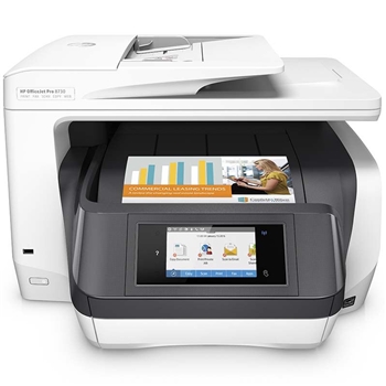 惠普（hp）OfficeJet Pro 8730 彩色喷墨多功能一体机 A4幅面 打印/复印/扫描/传真 高速自动双面打印 双扫描头 无线直连 白色
