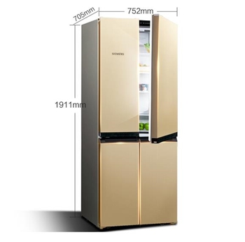 西门子(SIEMENS)  变频十字门冰箱 混冷风冷无霜冰箱 四开门对开门冰箱 478升冰箱 指纹面板冰箱 静音冰箱 节能冰箱