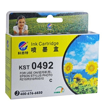 科思特 KST-T0492 墨盒 适用爱普生R210 230 310 350 RX510 630 651 青色