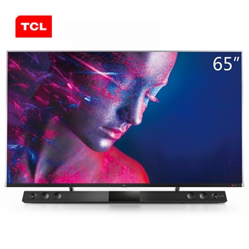TCL 65C10 65英寸液晶电视机 4k超高清 量子点全面屏 智慧屏 前置独立音响 157%超高色域