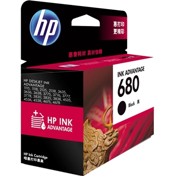 HP一体式墨盒HP680黑色墨盒F6V27AA