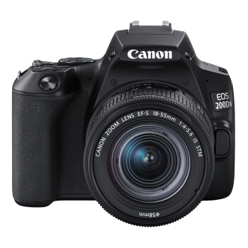 Canon EOS 20佳能数码相机（Canon）EOS 200D II 200D2 迷你单反相机 数码相机（EF-S18-55mm f/4-5.6 IS STM）黑色 Vlog相机视频