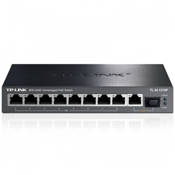 TP-LINK SL1210P 8口百兆POE交换机 1千兆口 1千兆光纤口