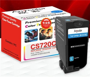 欣彩（Anycolor）74C30C0碳粉盒 专业版 AR-CS720C蓝色3K 适用利盟LEXMARK CS720 CS725 CX725