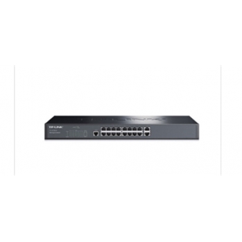 普联（TP-LINK）TL-SL3218 16口网管交换机 16个百兆网口 2个千兆网口 黑色