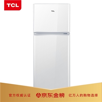 TCL 118升 小型双门电冰箱 LED照明电冰箱 迷你小冰箱 冰箱小型便捷 节能静音电冰箱 上下双门冰箱（芭蕾白）BCD-118KA9