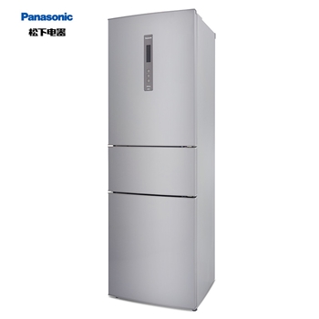 松下（Panasonic）318升典雅银 三门风冷无霜冰箱 自由变温室 -3℃微冻保鲜 NR-C320WP-S