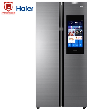 海尔（Haier）611升冰箱 变频冰箱 无霜冰箱 互联网对开门冰箱 21.5英寸高清智能屏冰箱 全空间保鲜冰箱 BCD-611WDIEU1