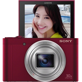 索尼（SONY） DSC-WX500 便携数码相机/照相机/卡片机 红色（约1820万有效像素  180度可翻转屏  Wi-Fi上传）
