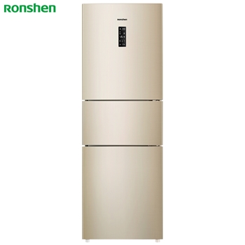 容声(Ronshen) 253升冰箱 三门冰箱 一级能效冰箱 风冷无霜冰箱 变频冰箱 宽幅变温冰箱 抗菌冰箱 智能冰箱 金色BCD-253WD16NPA