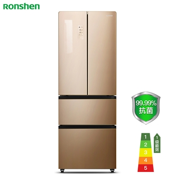 容声(Ronshen) 318升冰箱 多门四门冰箱 一级能效变频风冷冰箱 抗菌冰箱 变温冰箱 彩晶玻璃面板冰箱BCD-318WD11MPAC