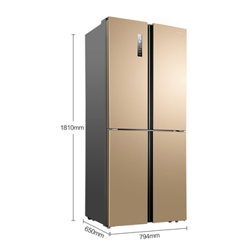 海信 (Hisense) 416升冰箱十字对开门冰箱四开门冰箱无霜风冷冰箱变频电冰箱BCD-416WMK1DPT