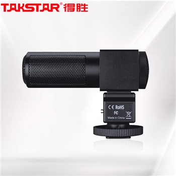得胜（TAKSTAR）SGC-698专业单反相机麦克风 摄像机录音采访枪式话筒 DV外接拾音麦克风 黑色