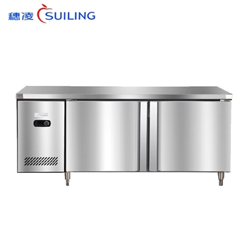 穗凌（SUILING）400升冰箱 厨房立式冰箱 单温冰箱 1.8米不锈钢冷柜 冷藏软冷冻冰箱 商用工作台冰柜TZ0.4L2-C