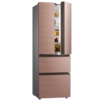 美的（Midea）323升冰箱 法式冰箱 对开四门电冰箱 风冷无霜冰箱 铂金净味冰箱 玻璃面板冰箱 BCD-323WGM