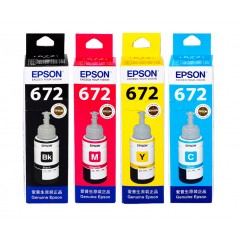 爱普生（EPSON） T672原装4色墨水一套 适用L360/L310/L1300/L380/L405 墨仓式打印机墨水T671-6724