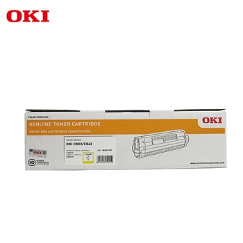 OKI C833dn LED激光打印机黄色墨粉盒原装原厂耗材10000页货号：46443105