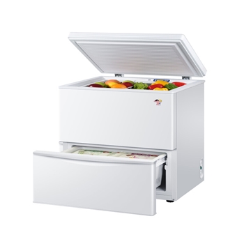 海尔（Haier） 冰柜小型家用120升抽屉式小冷柜冷藏冷冻柜办公室迷你冰箱 白色 LW-120HCD