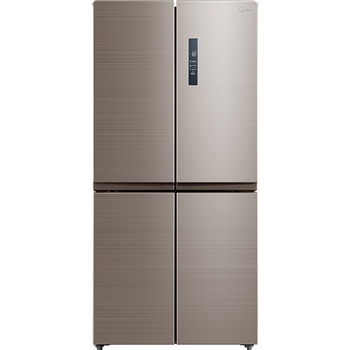 美的(Midea)448升 十字对开门电冰箱 变频风冷无霜 家用冰箱节能省电 爵士棕