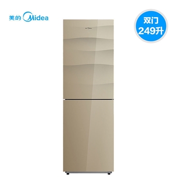 美的（Midea）BCD-249WGM两门智能控温冰箱风冷无霜格调金249升