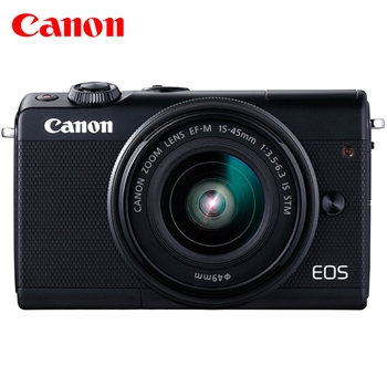 佳能（Canon）EOS M100 微单套机 APS-C画幅图像感应器 约2420万有效像素 3.0英寸液晶屏 自动对焦 无内置存储 含EF-M 15-45mm IS STM镜头