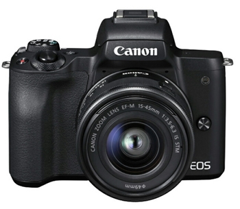 佳能（Canon）EOS M50 微单相机套机 APS画幅CMOS传感器 2410万像素 3.0英寸液晶屏 自动对焦 无内置存储 含EF-M 15-45mm f/3.5-6.3 IS STM镜头 