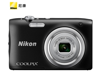 尼康（NIKON） Coolpix A100 便携数码相机（2005万像素 2.7英寸屏 5倍光学变焦 26mm广角）黑色