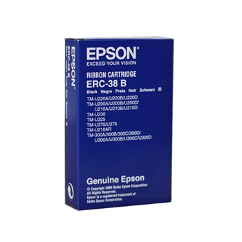 爱普生（epson）ERC-38B黑色色带框标配 适用于TM-U220PD 微型针式POS打印机 黑色