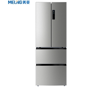 美菱(MELING)361升冰箱0.1度精控变频冰箱 风冷无霜冰箱 法式多门冰箱 月光银 BCD-361WPCX