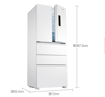 星（SAMSUNG）RN40KD8J0WW/SC 450升风冷无霜 智能变频压缩机家用大容量电冰箱 法式多门冰箱 白色