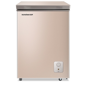 容声(Ronshen) 100升 彩晶冰柜家用 冷藏冷冻专利减霜80%冷柜 小型迷你单温卧式冰箱BD/BC-100MG/A