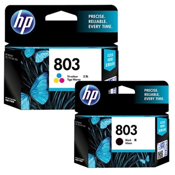 惠普HP803 黑色彩色套装原装墨盒适用于1112 2132打印机一体 惠普803黑彩墨盒套装