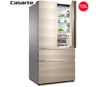 卡萨帝（Casarte）豪华 728升冰箱 大家庭冰箱 变频四温冰箱   多循环节能冰箱 静音冰箱 法式多门冰箱 BCD-728WDCA