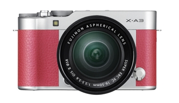 富士微单（FUJIFILM）X-A3/XA3 XC16-50 玫红色 微单/照相机 2420万像素 180度多点触摸屏 WIFI遥控 USB充电