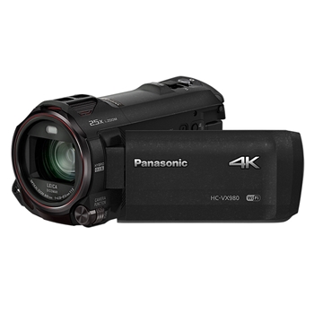 松下（Panasonic) HC-VX980GK 4K高清数码摄像机 1/2.3英寸BSI MOS传感器 3.0英寸液晶屏 自动/手动对焦 20倍光学变焦 无内置存储
