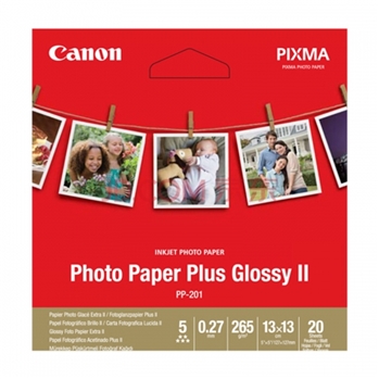 佳能（Canon）PP-201 SQ 5IN. (20) 高级光面照片纸 20张/包